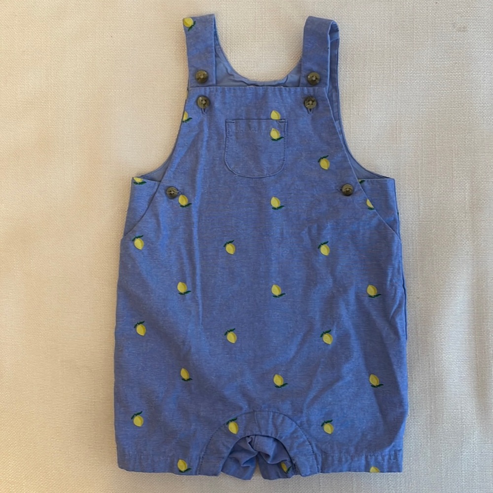 Janie and Jack lemon romper. Size 6-12 months.